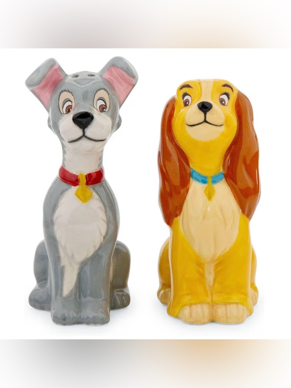 Disney Lady and The Tramp Ceramic Salt and Pepper Shakers, Set of 2